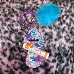 Paisley Chapstick Holder Keychain Set - Discounted Shipping